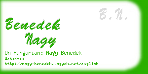 benedek nagy business card